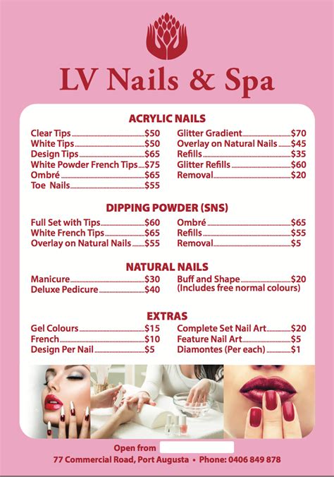 lv nails price list